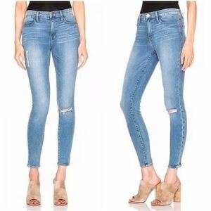 Frame Le High Distressed Skinny Jeans in Waterford